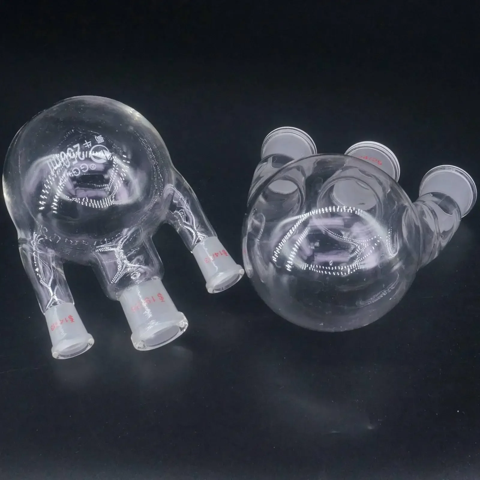 50ml 100ml 150ml 250ml 3-neck 14/23 19/26 24/29 Central/Branch Straight Joint Round Bottom Lab Glass Flask