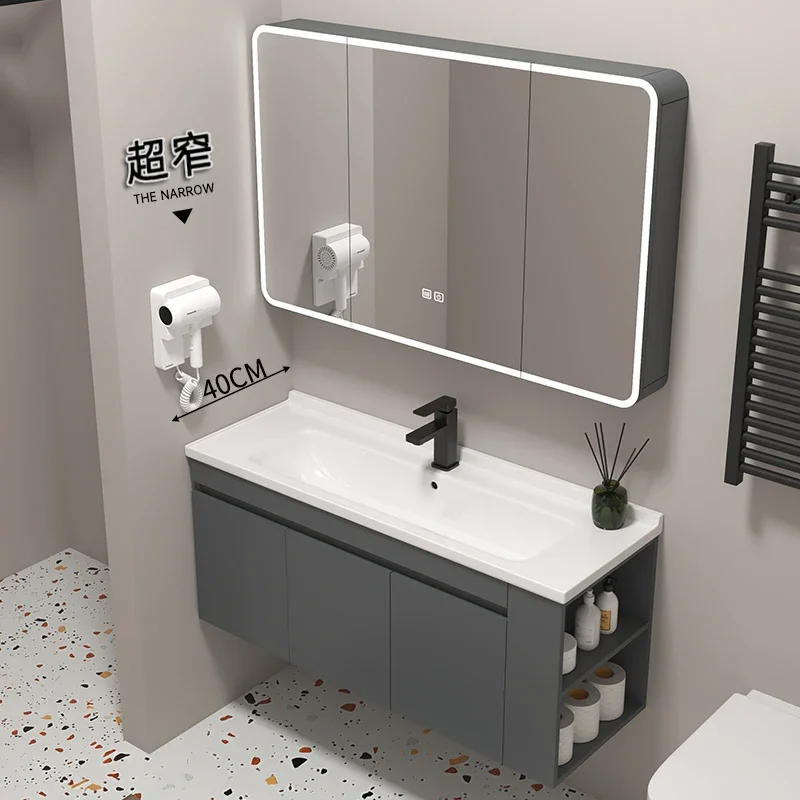 Nordic Smart Bathroom Cabinet Modern Simple Fashion Originality Mirror Cabinet Vanity Sink Home Furniture Мебель Для Ванной FYBC