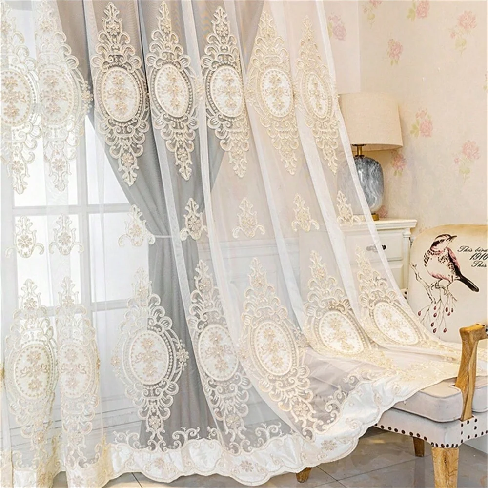 1PC Elegant Embossed Floral Pattern Blackout Curtain, Privacy and Light Control, Ideal for Living Room and Bedroom Decor, Enhanc
