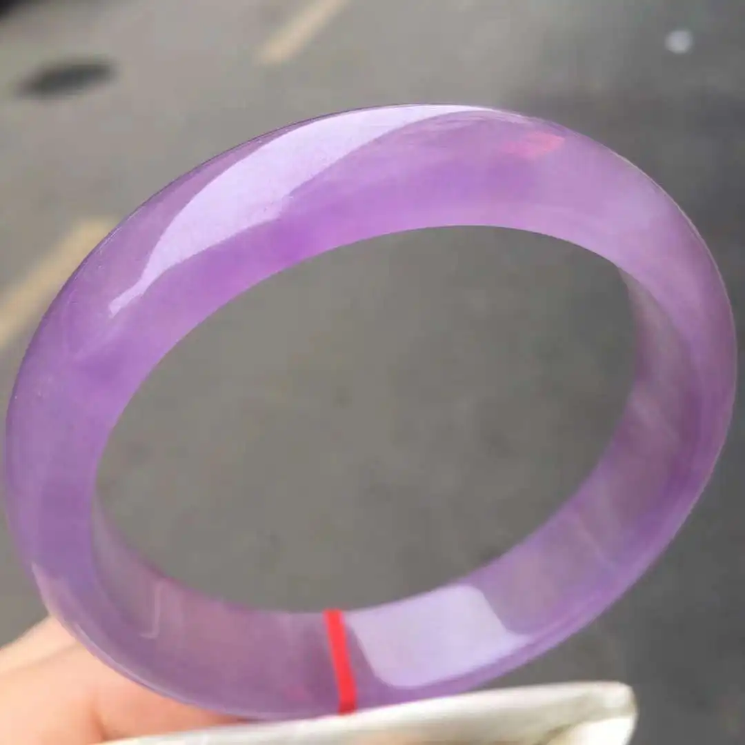 

Real Jade Color Full Purple Perfect Bracelet Natural Myanmar Emerald Ice Through Authentic Bangle Jadeite Jewelry Hand Ring