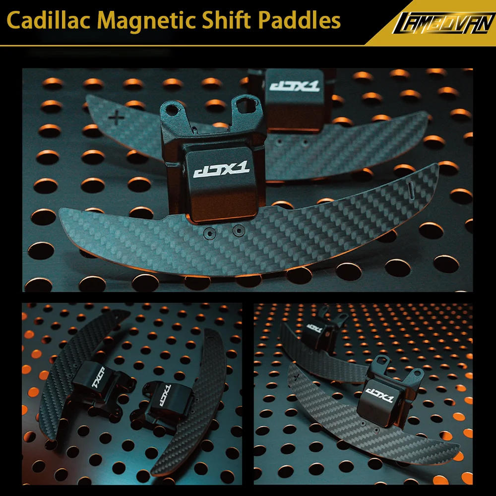 

Carbon Fiber Steering Wheel Magnetic Paddle Shift for Cadillac CT4 CT5 XT4 2018-2024