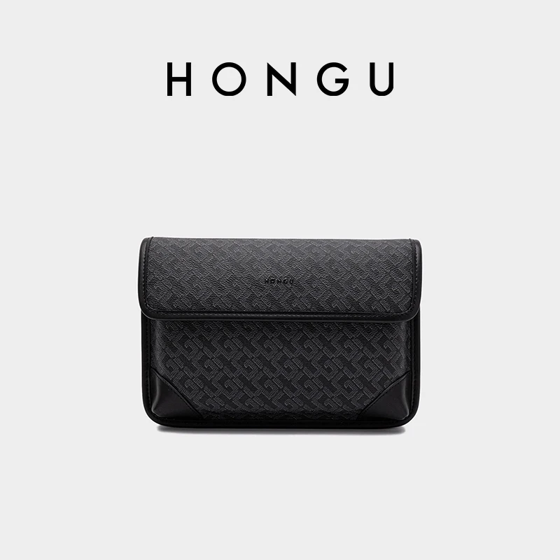 

HONGU осенние черные прямоугольные сумки из высококачественной синтетической кожи, сумки из натуральной кожи, модные элегантные мужские сумки, роскошный дизайн H52256324