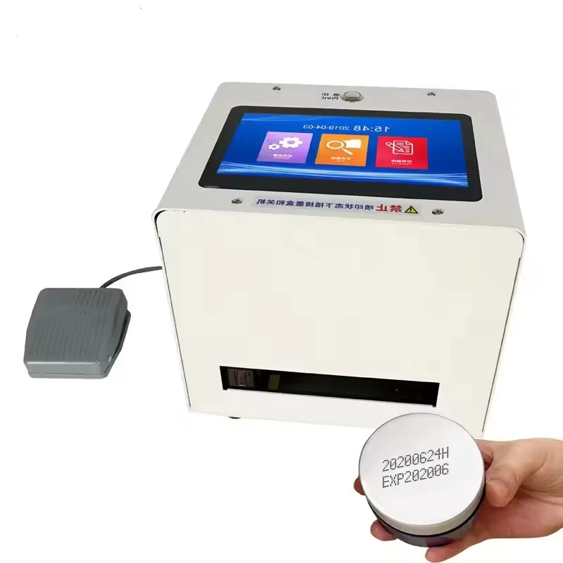Automatic Expiry Date Desktop Static Printer Batch Code Coding Machine Static Inkjet Printer