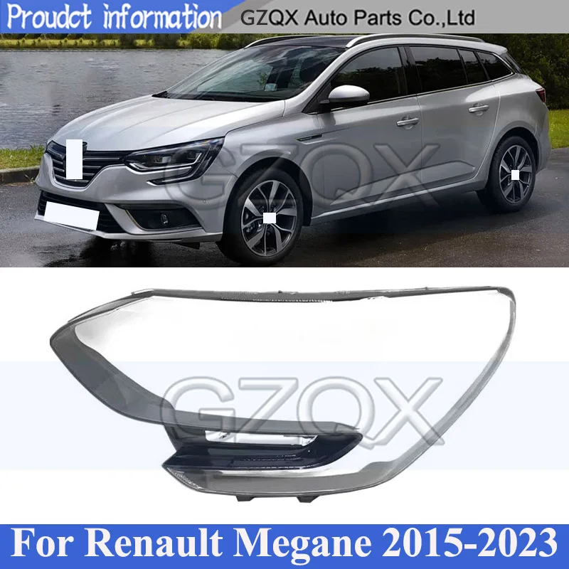 

CAPQX Защитная крышка/накладка на фару переднего бампера для Renault Megane 2015-2023, стекло фары, линза фары