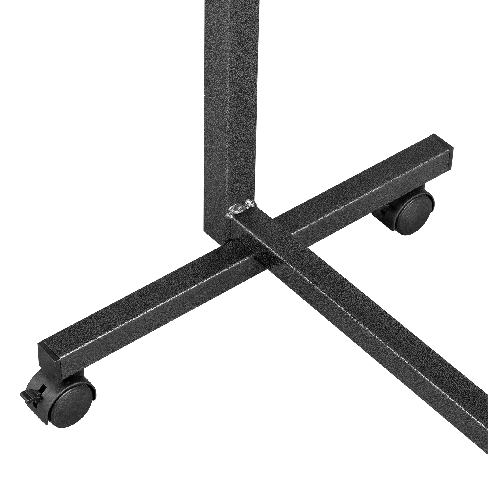 Table de chevet réglable multifonctionnelle, gris argent, NW, fer, 4 roues avec frein