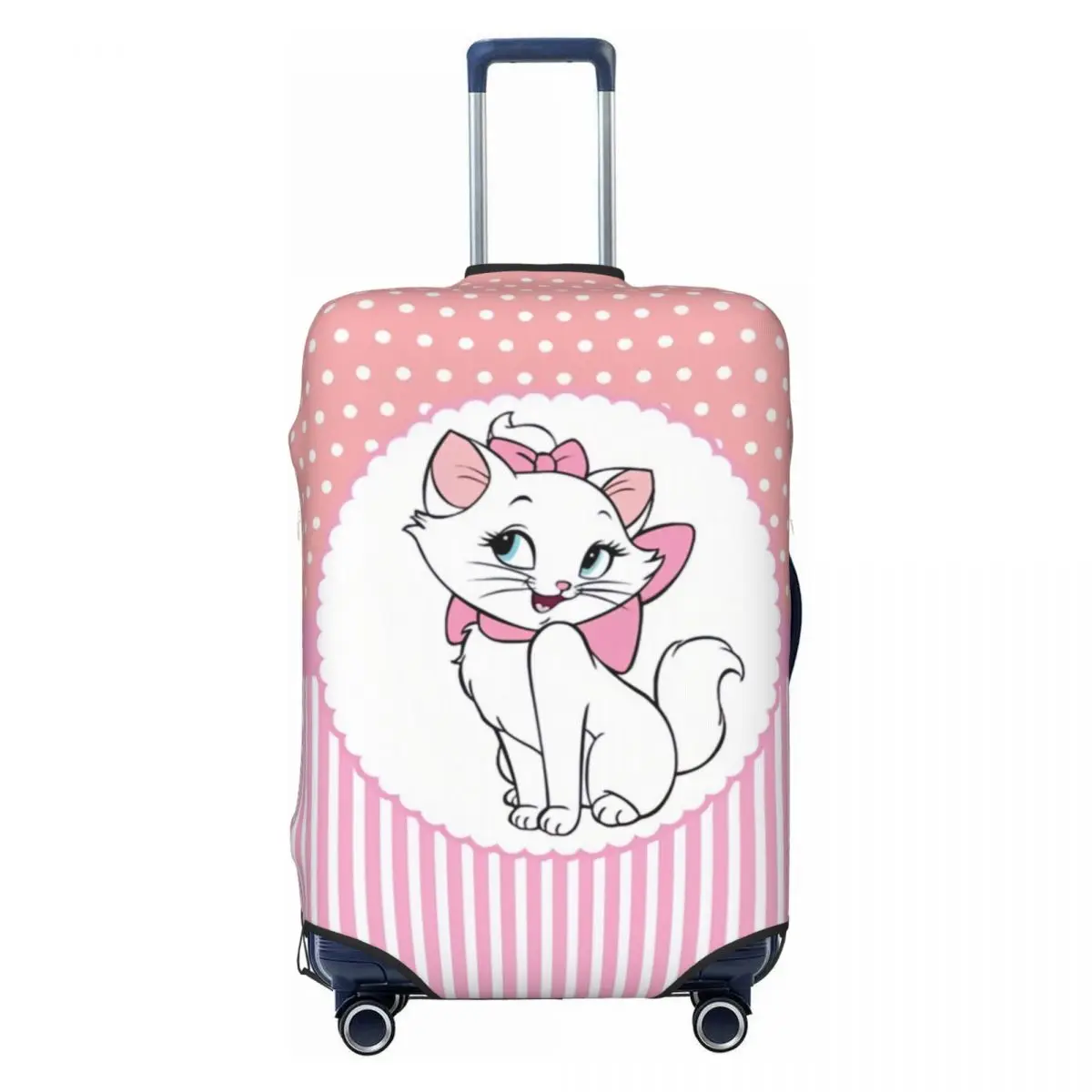 

Funny Cartoon Aristocats Marie Cat Luggage Cover Protector Elastic Kitten Travel Suitcase Covers