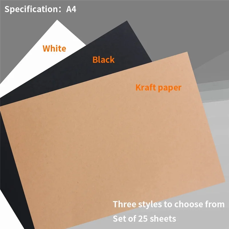 

Superior-25 шт. гладкая поверхность A4 карточная бумага для Bambu Lab H2D для 3D-принтера лазерная гравировка крафт-бумага