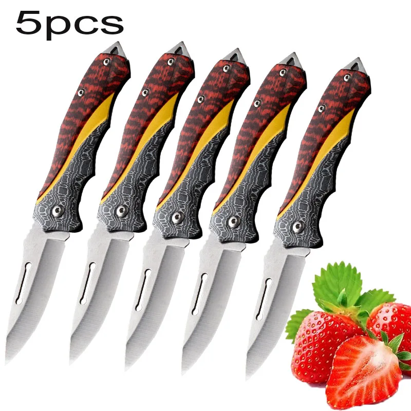 Stainless Steel Fruit Knife Peeling Knife Folding Knife Outdoor Camping Knife Outdoor Survival Knife Convenient To Carry