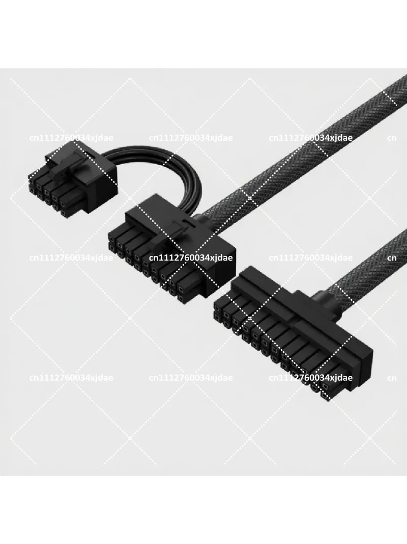 24PIN Motherboard Module Cable, Straight Super Soft Ribbon Wire, Full Module Single Line Power Supply Cord