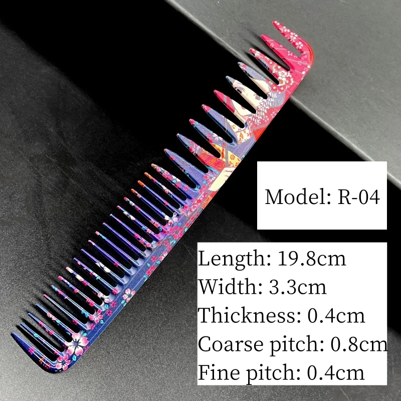 Haarschnitt Kamm profession elle Friseursalon Friseur Kämme Graffiti Muster doppelseitige Haar bürste Friseur Styling-Tools y0702 – Detail 17