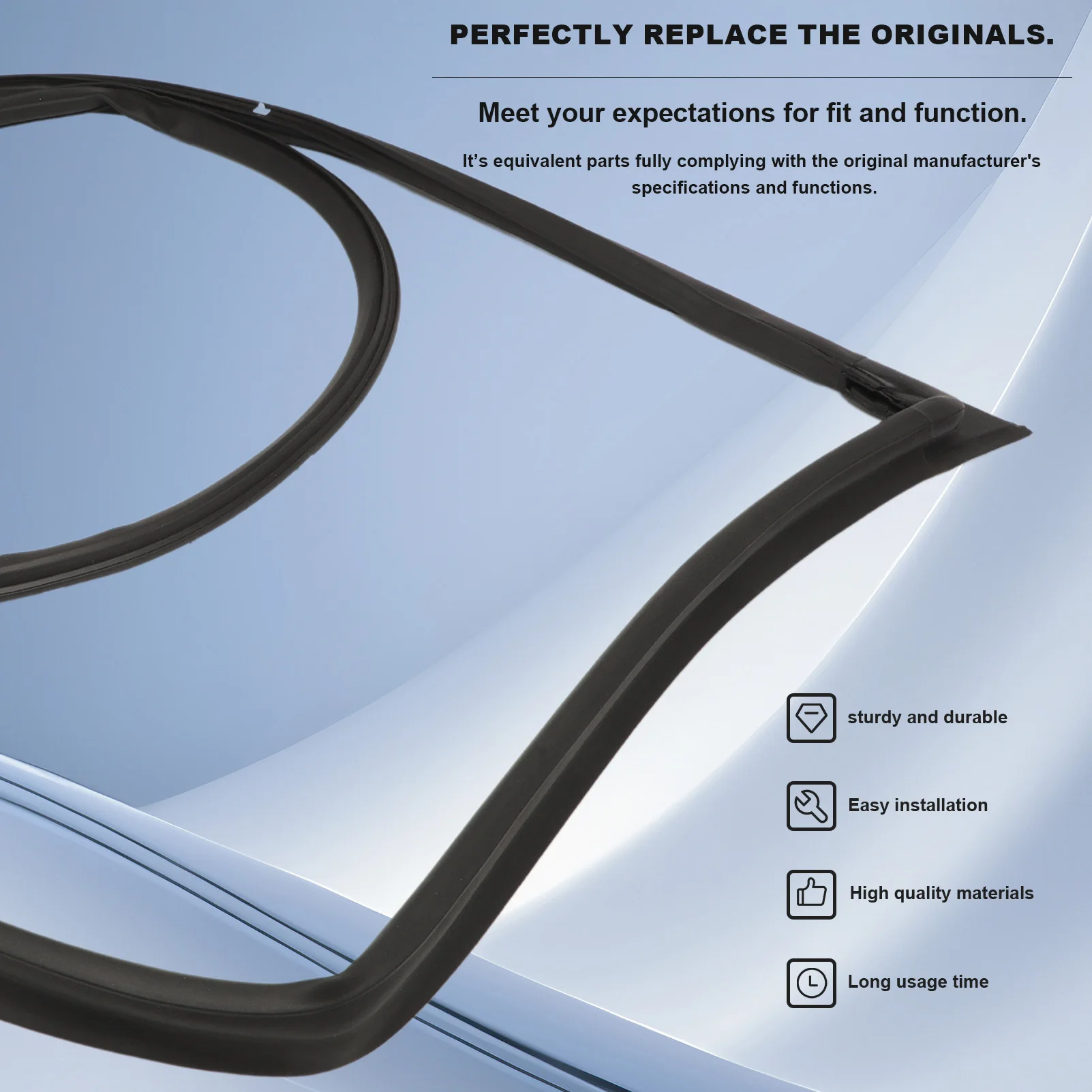 Front & Rear Door Rubber Seal Gasket Weatherstrip Molding For Honda Civic 2006 2007 2008 2009 2010 2011 Replaces #72350-SNE-A01