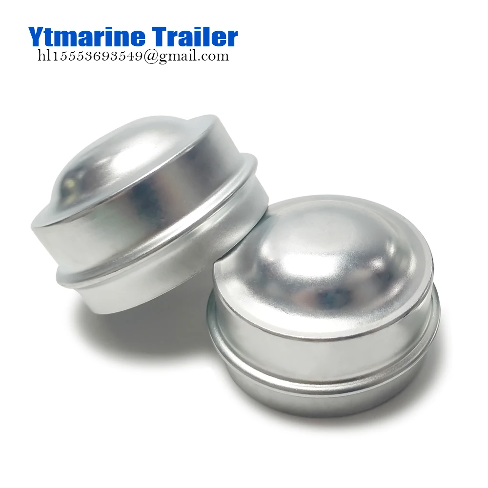 【New Models】2pcs Replacement 50mm Metal Dust Cap Wheel Hub Trailer Bearing Dust Grease Cover