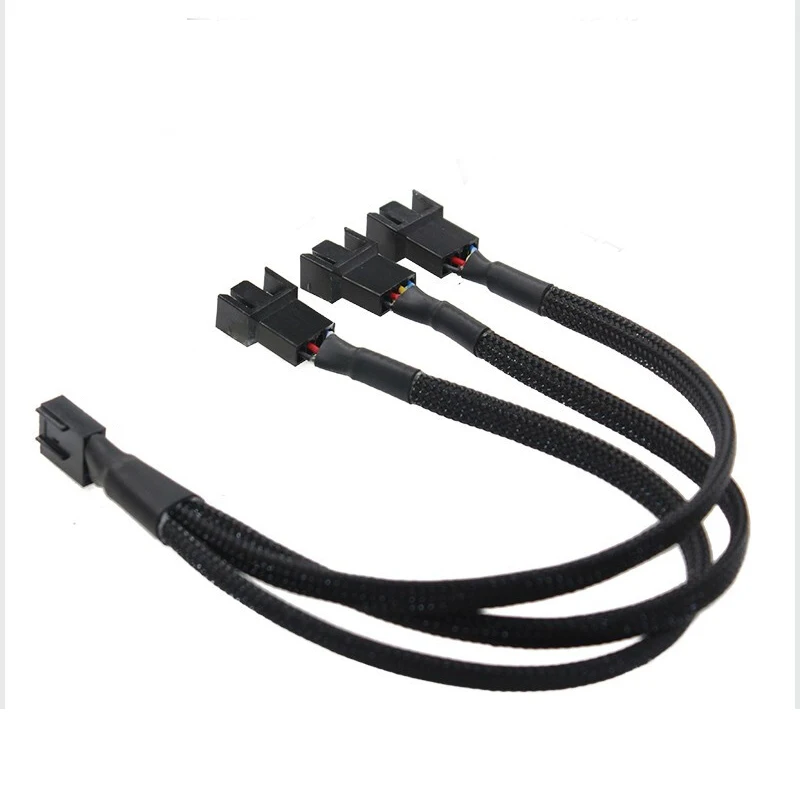 JUMPEAK-Caso Do Computador Ventilador De Refrigeração, de Alta Qualidade, PWM, 4-pin Splitter Cable, Manga Trançada, Fio De Extensão