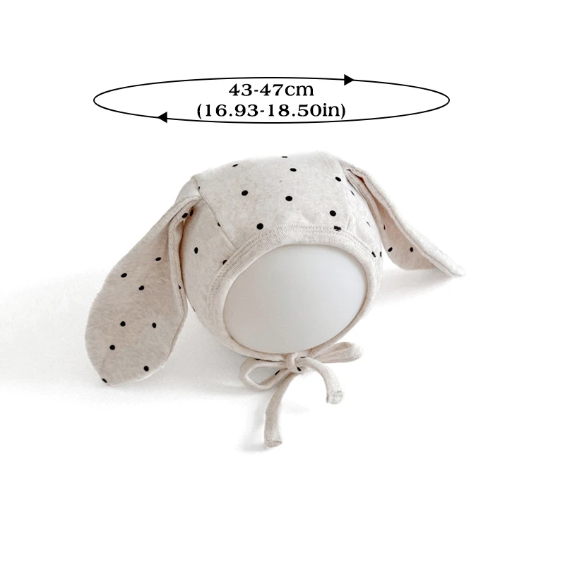 Cute Dot Baby Bonnet Hat Long Ear Rabbit Infant Girl Boy Cap Spring Autumn Warm Ear Protection Earmuffs Beanie