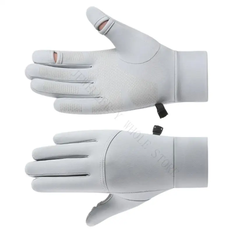 R7UF Lightweight Inner Gloves for Winter Layering, with Extended Cuffs and Textured Dot Pattern for Cycling and Hiking
