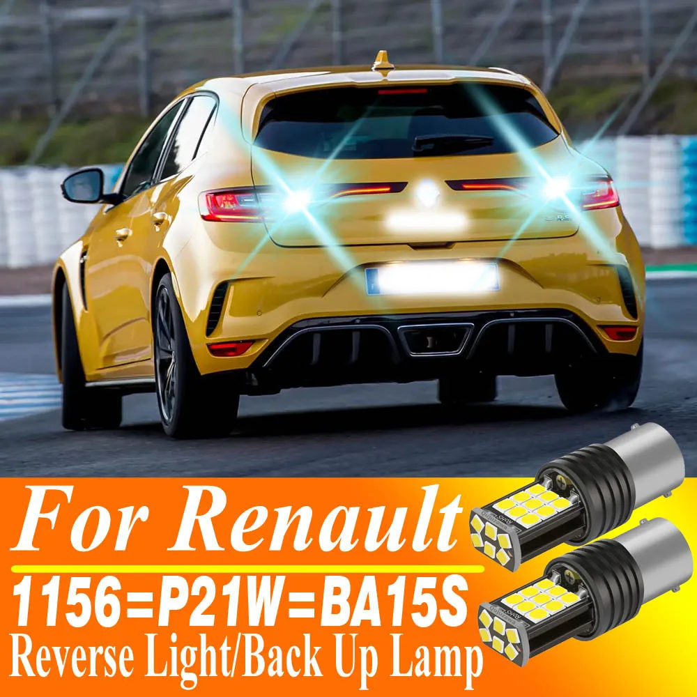 

2x P21W 7506 BA15S 1156 LED Back Up Lamp Fog Bulb Reverse Light Canbus For Renault Megane 3 2 4 Scenic Clio Captur Duster Master