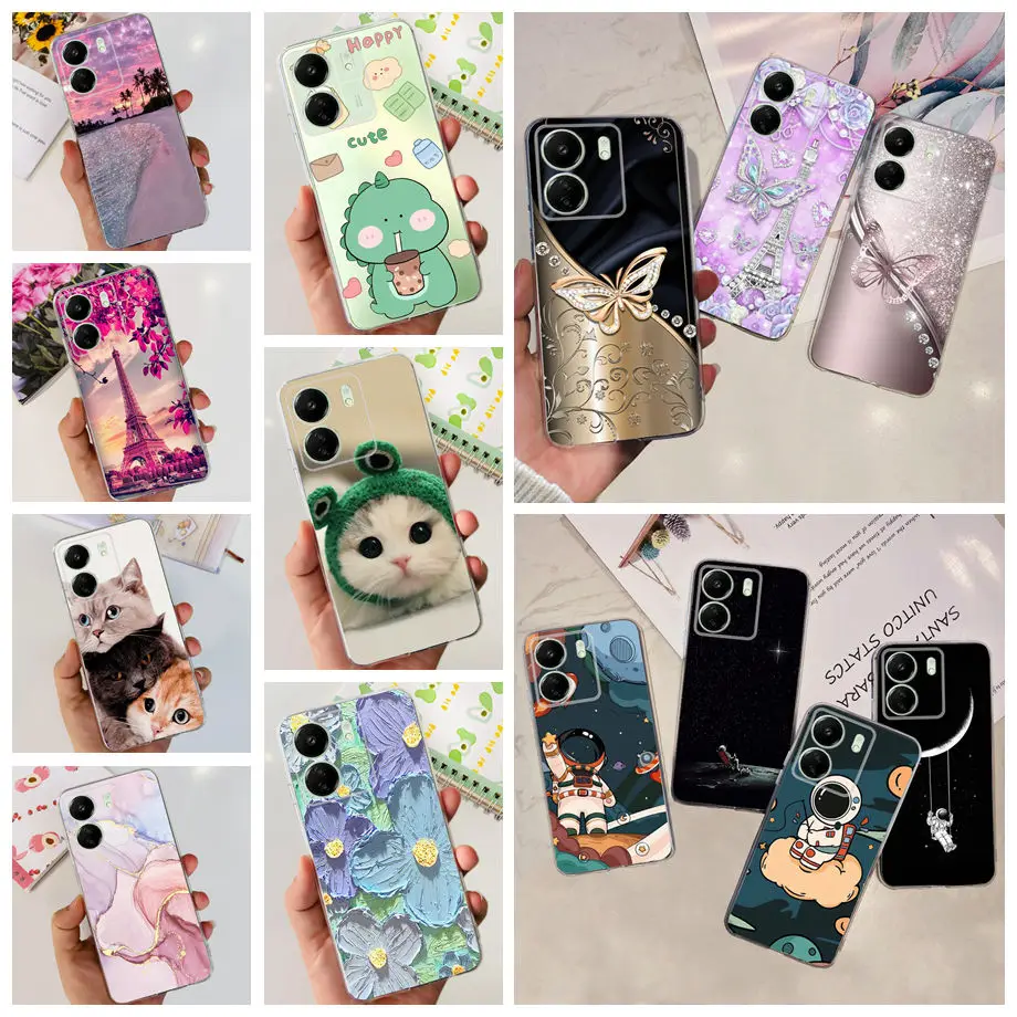 For XIaomi Redmi 13C 4G Case Xiaomi Poco C65 Soft Cover Capas Transparent Silicone Cartoon Child Fashion Print Redmi13C Cases