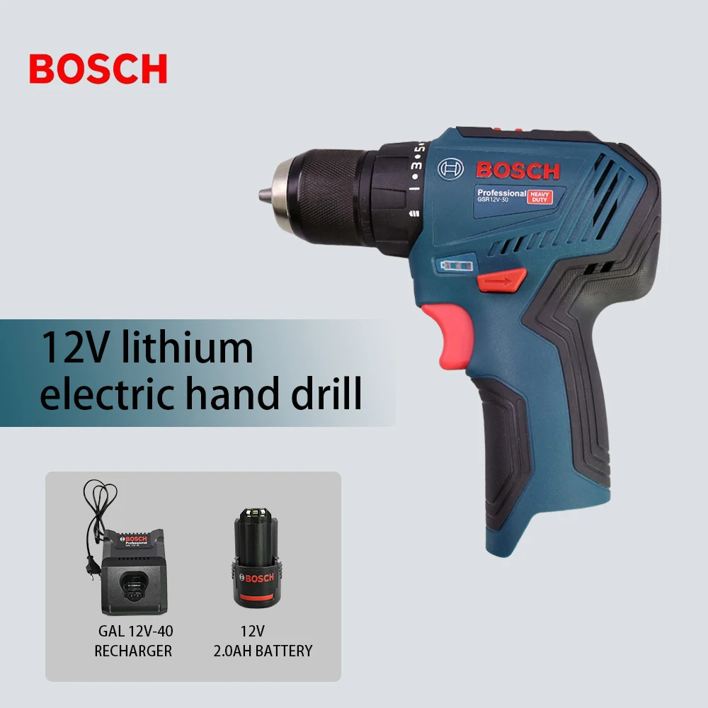 Bosch GSB 12V-30 Professional Electric Drill Cordless 12V Rechargeable Driver Multifunctional Household Electric Screwdriver