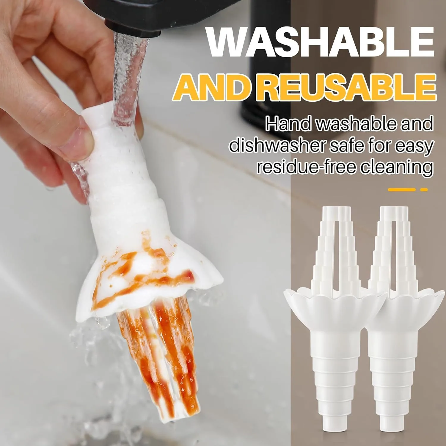 Universal Bottle Emptying Kit - Reusable Liquid Transfer Connector with No Waste Funnel Adapter, Compatible with Soap, Shampoo