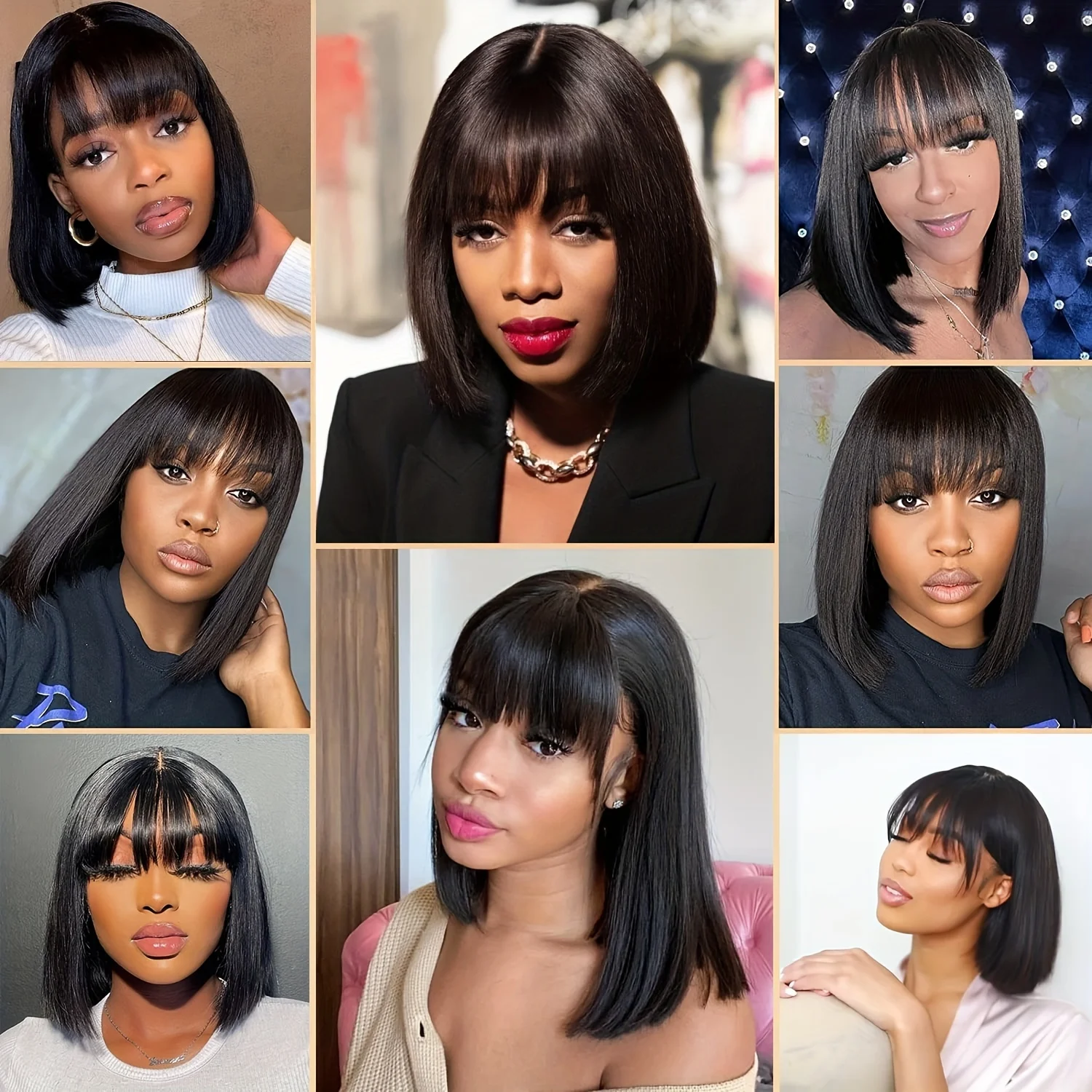 250% Human Hair Wigs Brazilian Remy Bone Straight Short Bob Wig For Women 14 Inch 13x6 Straight Lace Frontal Bob Wig Pre Plucked image 6