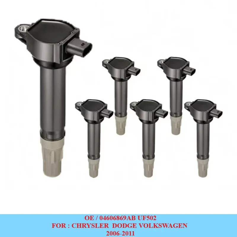 

Hot SalesSet of 6 Ignition Coil #04606869AB For Journey Avenger Charger Chrysler 300 Town Country Sebring Pacifica VW Rout