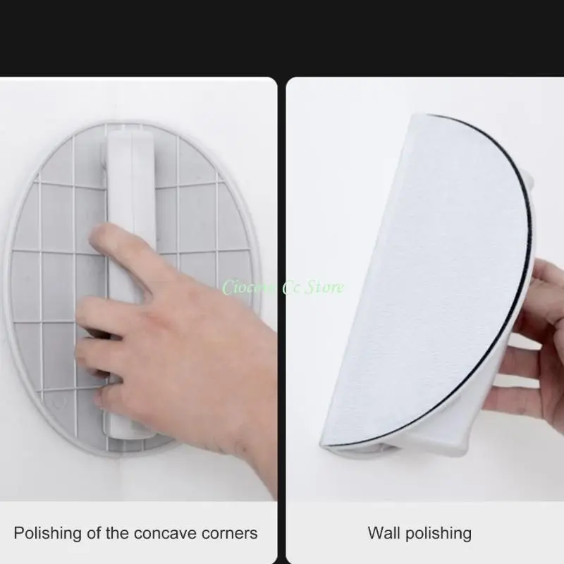 X90F Half Circular Corner Sanding Frame with 10 Sandpapers for Drywall Finishing