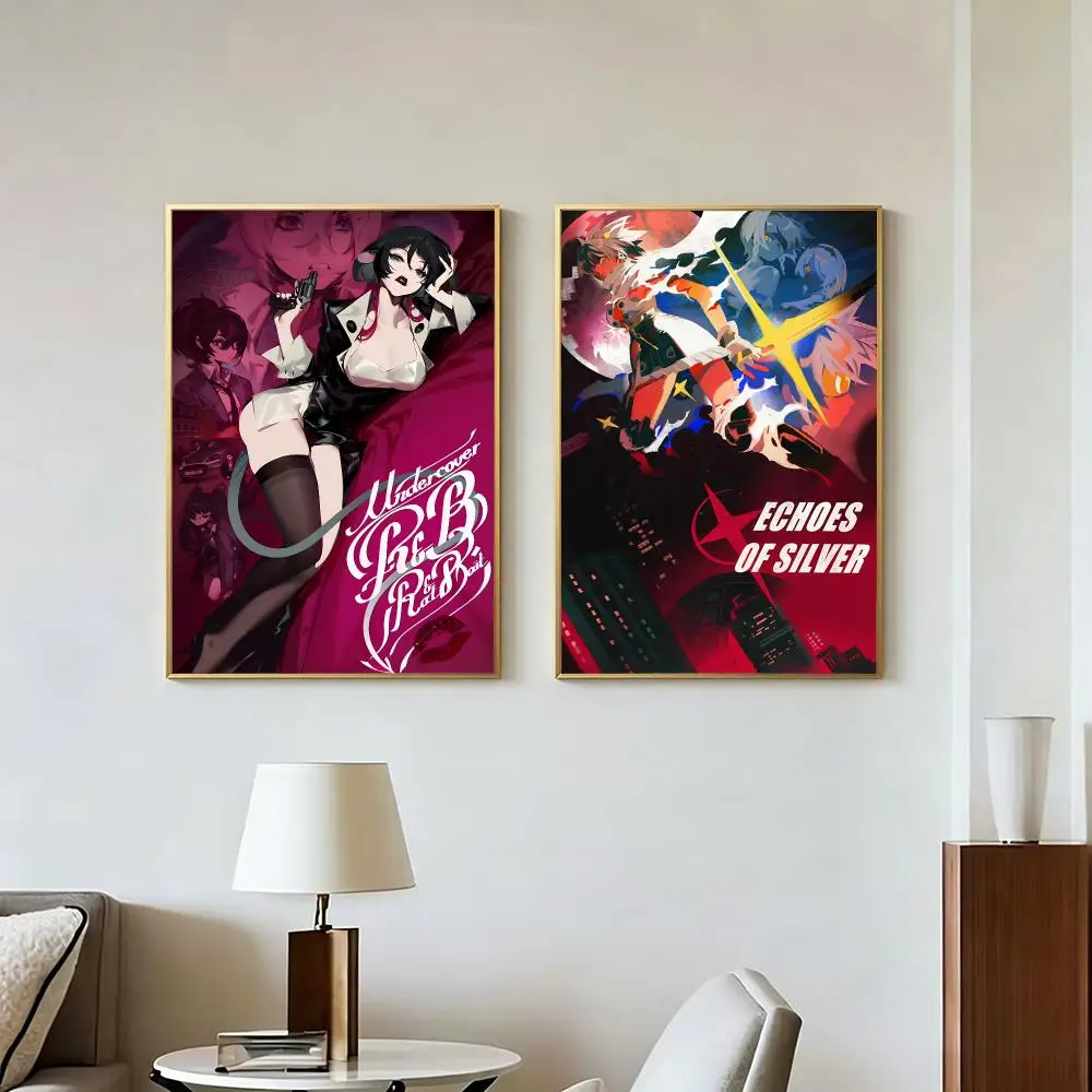 Game Action Z-Zenless Zone Zero Poster Peel And Stick Wall Art Self Adhesive PP Waterproof Wall Decor Living Room Bedroom Gift