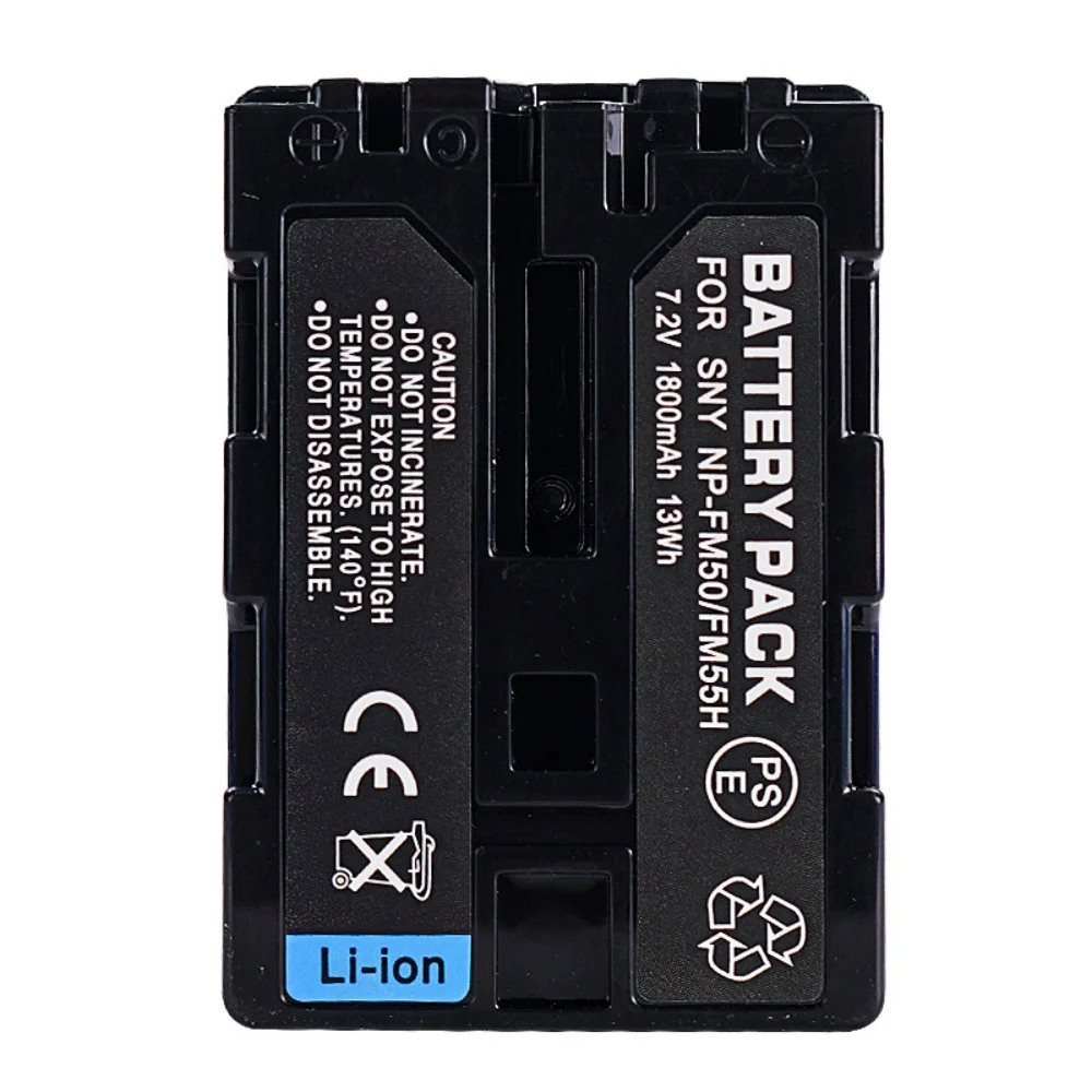 NP-FM50 Digital Camera Battery 1800mAh NP-FM50 Rechargeable Battery, Suitable for Sony DSC-S85 S75 F707 F828 S50 S30 NP-FM55H