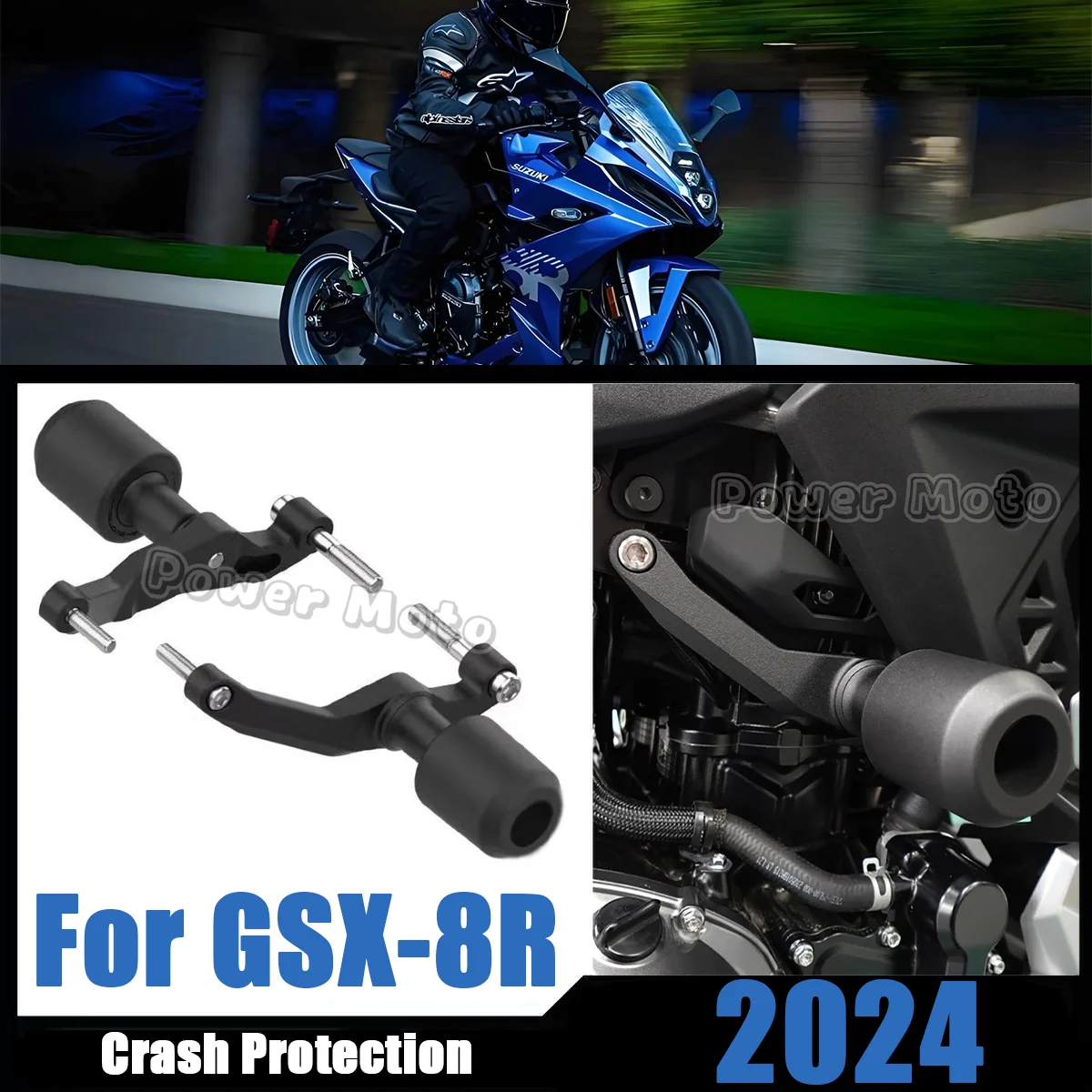 

Motorcycle Falling Protection Frame Slider Fairing Guard Crash Pad Protector For GSX-8R GSX 8R 2024