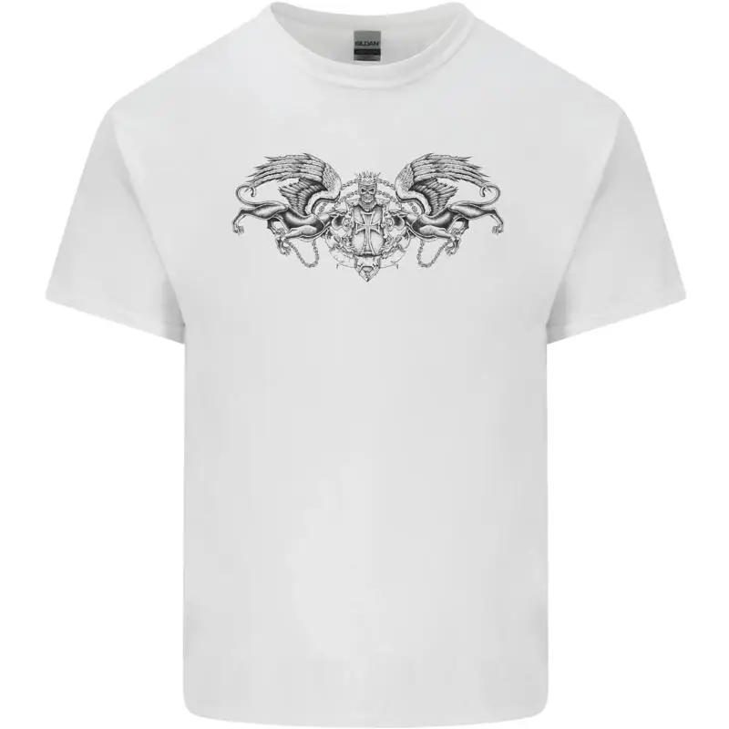 

St Georges Day Roman Skull Wings Panther Mens Cotton T Shirt Top