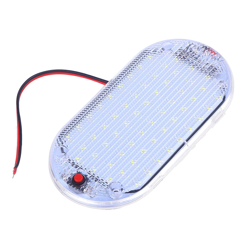 60LED 12V-85V LED Car Vehicle Dome Roof Ceiling Reading Lamp Interior Roof Lights Car Forklift High Brightness Cabin Light Strip