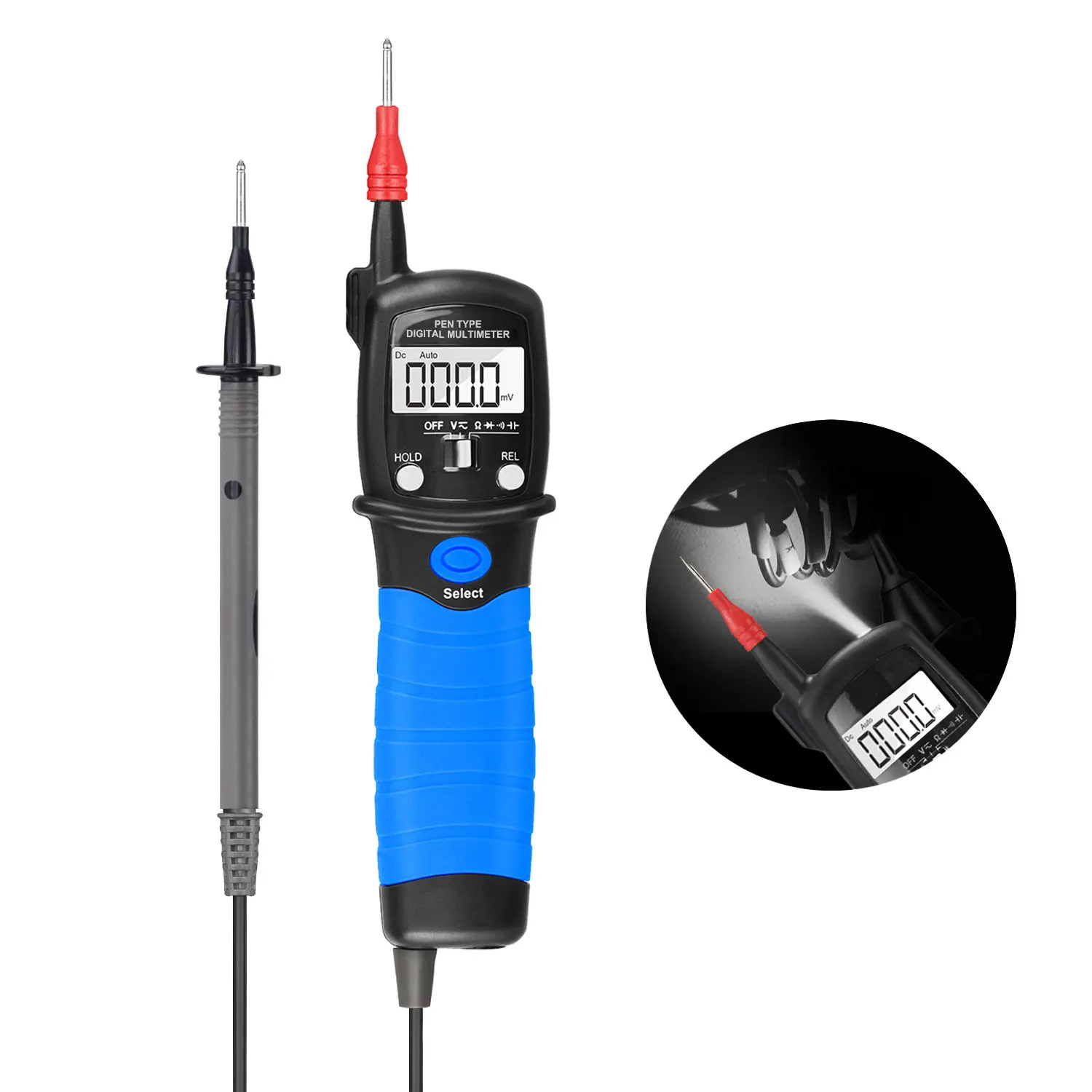 HoldPeak Pen Type Digital Multimeter HP-38B Accurately Measures AC/DC Voltage Resistance with 2000-Digit High Definition Display