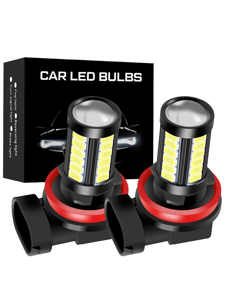 2 sztuki H11 H8 9006 HB4 9005 HB3 PSX24W H16 EU JP PSX26W P13W Wysokiej jakości 5730 LED Auto Lampa Samochodowa Żarówka przeciwmgielna 6000K Biała — 2