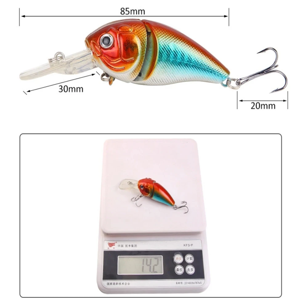 1PC Crankbait 14.2g 8.5cm Swim Crank Hard Bait For Bass Pike Fishing Lure Fishing Wobblers Tackle Pesca 3D Eyes