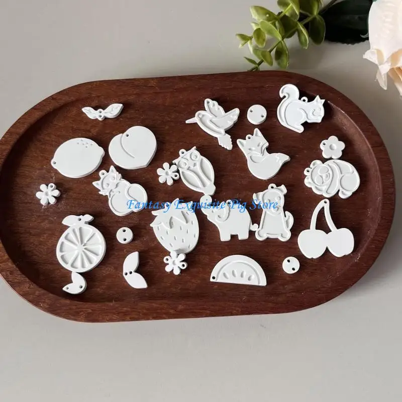 

Форма для сережек в форме животных/фруктов, силиконовый шаблон для ювелирных изделий ручной работы