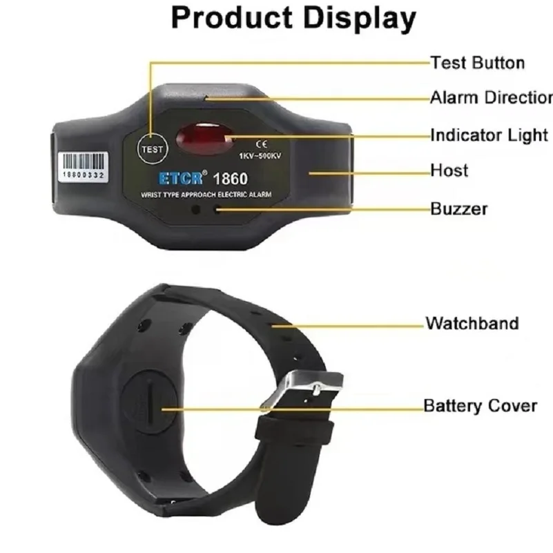 Imagem -06 - Smartver de Pulso sem Fio tipo c Alarme Elétrico Modo sem Contato Alta Tensão 40v1 v ac 40v-1 v Scm Ip54 Etcr1860 Etcr1860c