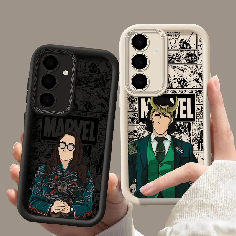 For Samsung Galaxy S24FE Phone Case S24 S23 S21 S20 Fe S25 Ultra S22 Plus S23 5G Shockproof Back Cover Faceless Avengers Comics