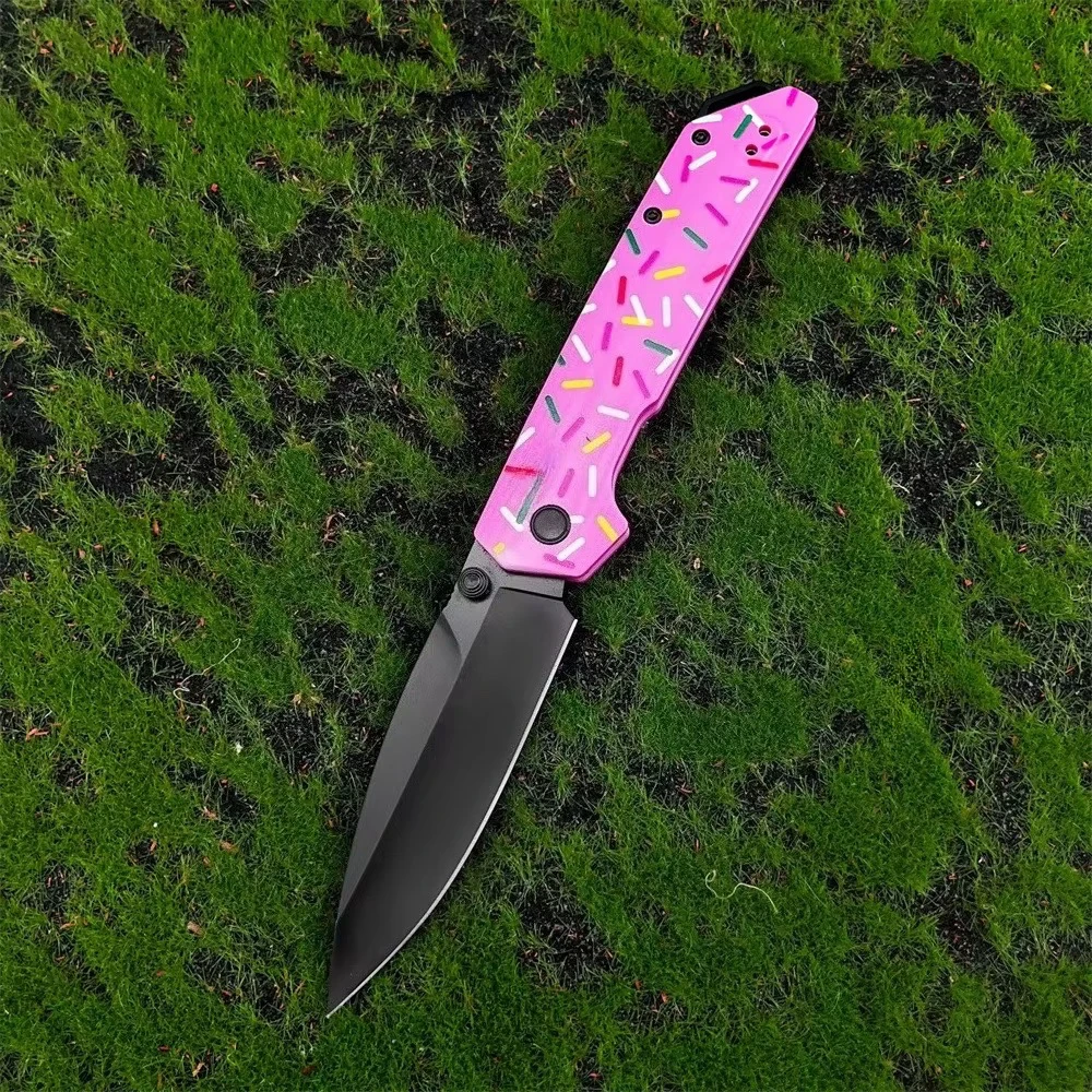 

Карманный складной нож Donut Warrior KS 2038, стальное лезвие D2, ручка G10 - для выживания на открытом воздухе, кемпинга, EDC, тактические ножи