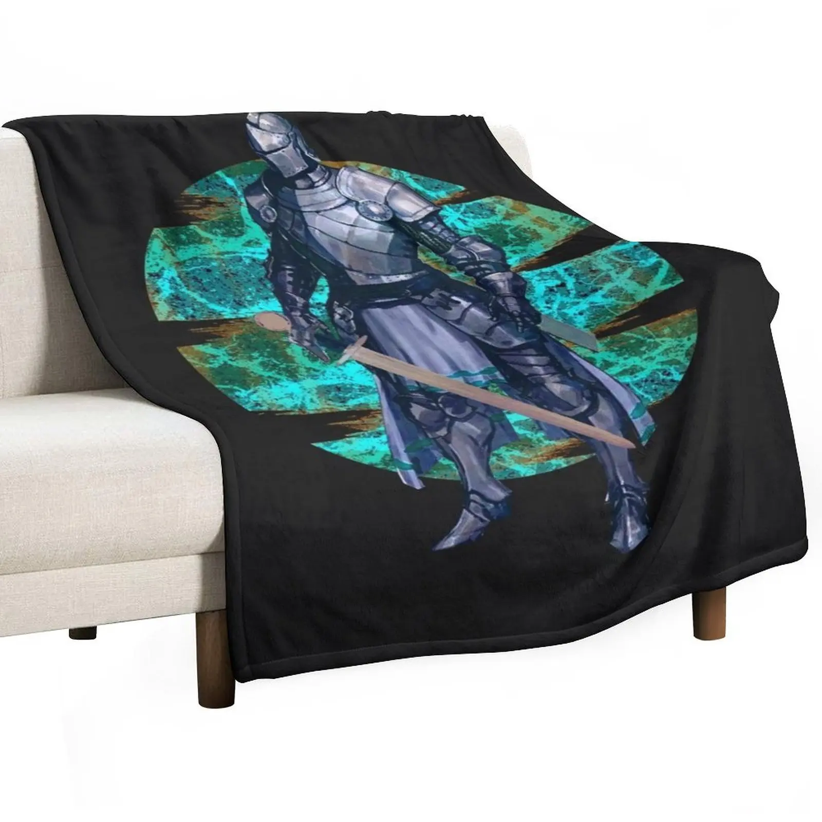 

Knight Medieval armor and sword Throw Blanket Weighted Polar Blankets Sofas Of Decoration Custom Blankets