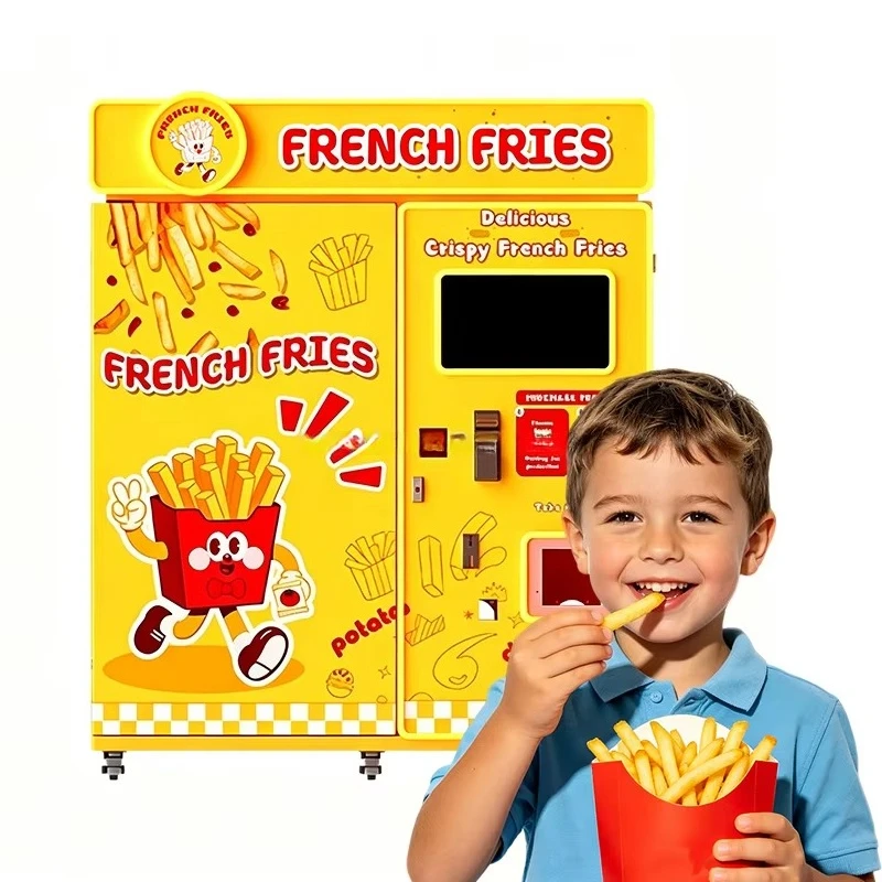 Automatic French Fries Vending Machine Customized Touch Screen Fast Serve Commercial Potato Chips Fry Equipment