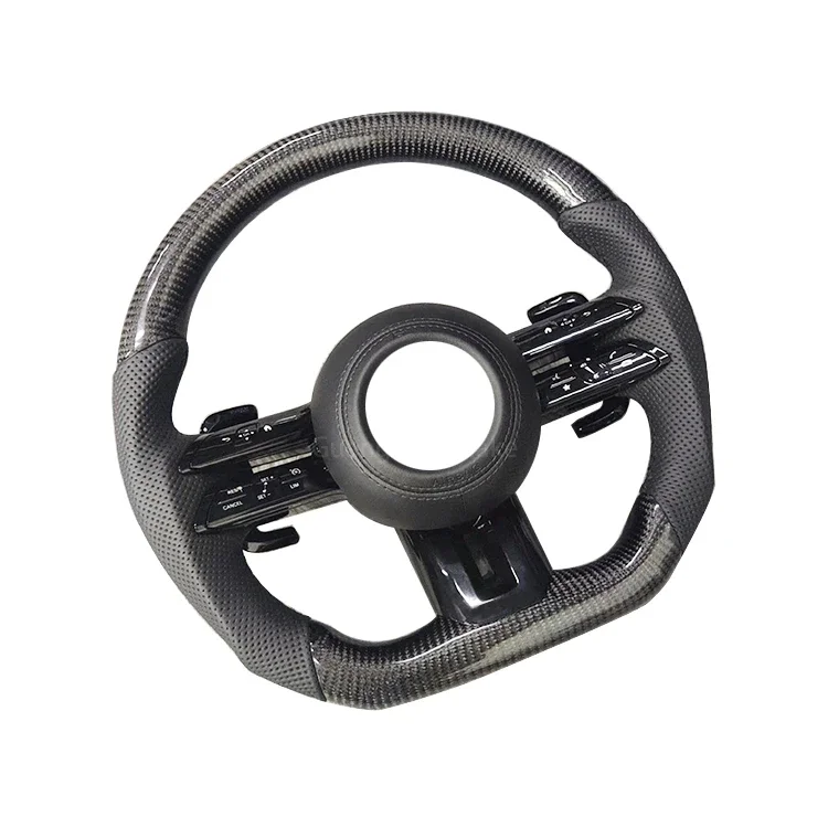 

car carbon fiber leather steering wheel for a sls c e sl m g cl cla gle slc class amg steering wheel