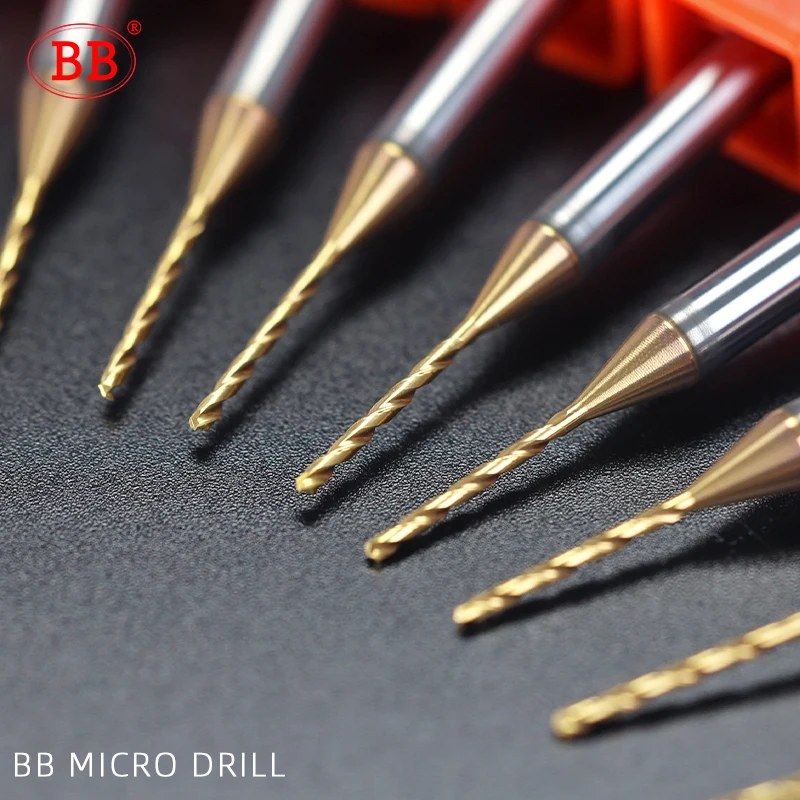 BB 2.03-3.75mm Micro Drill Mini Coated Solid Carbide Bit Metal Iron Steel Hole Drilling 3xD Cutting Length D=4mm CNC Tool 1pcs