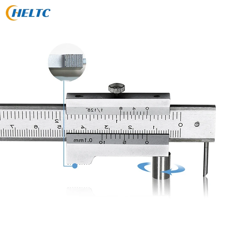 0-200mm Marking Vernier Caliper Scriber Gauging Ruler Measuring Instrument Tool With Protective bag