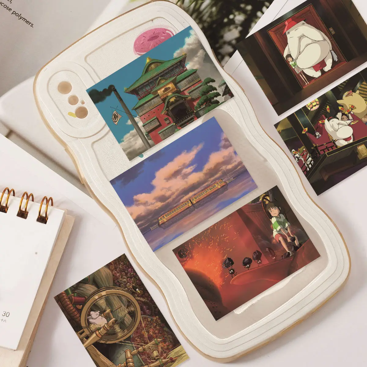 Etori Life 30pcs PVC Retro Movie Series: Spirited Away, Cartoon Anime Characters, Fun Collage Patterns DIY Decoration Stickers