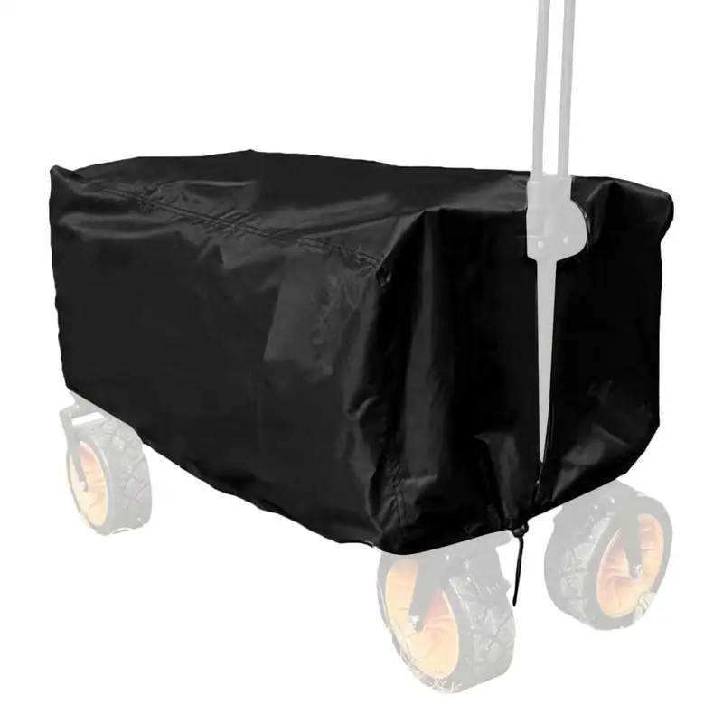 210D Oxford Fabric Waterproof Black Cart Protector Garden Cart Accessories For Sunlight Snow Dust And Water Protection