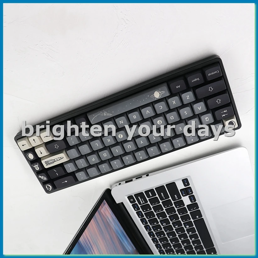 133 Keys Keyca Double Shot PBT Keycaps for Mechanical Keyboard 6.25/7u Spacebar-VVNB
