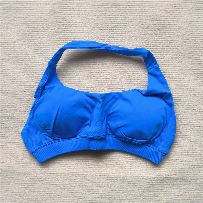 HBC Women's Sports Bra High Elastic Halter Top Push-up Fitness Workout Underwear Seamless Gym Tops Yoga Bra image 3