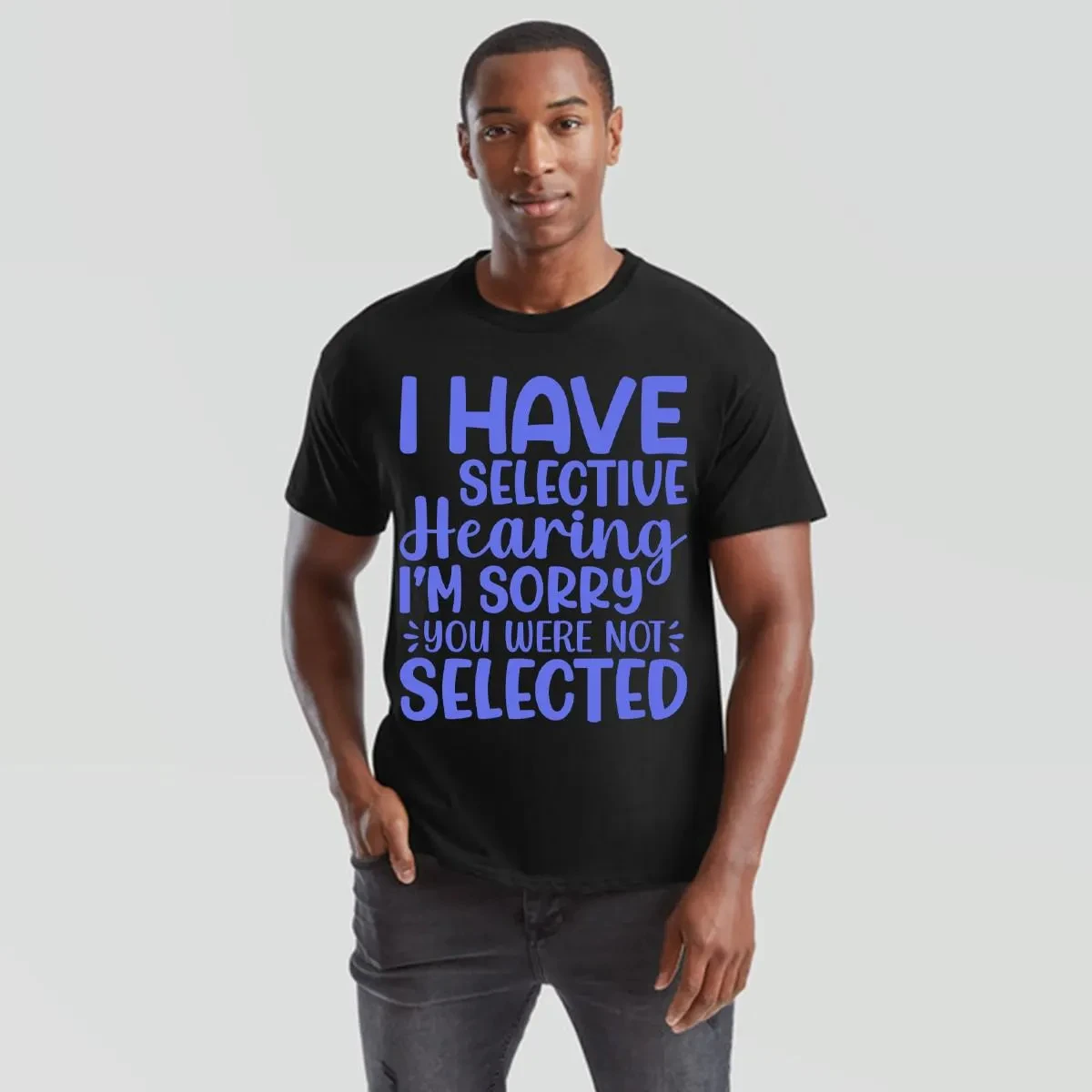 I Have A Patterned T-shirt with A Selection Hearing Theme, Featuring Humorous and Satirical Quotes, As A Funny Gift.