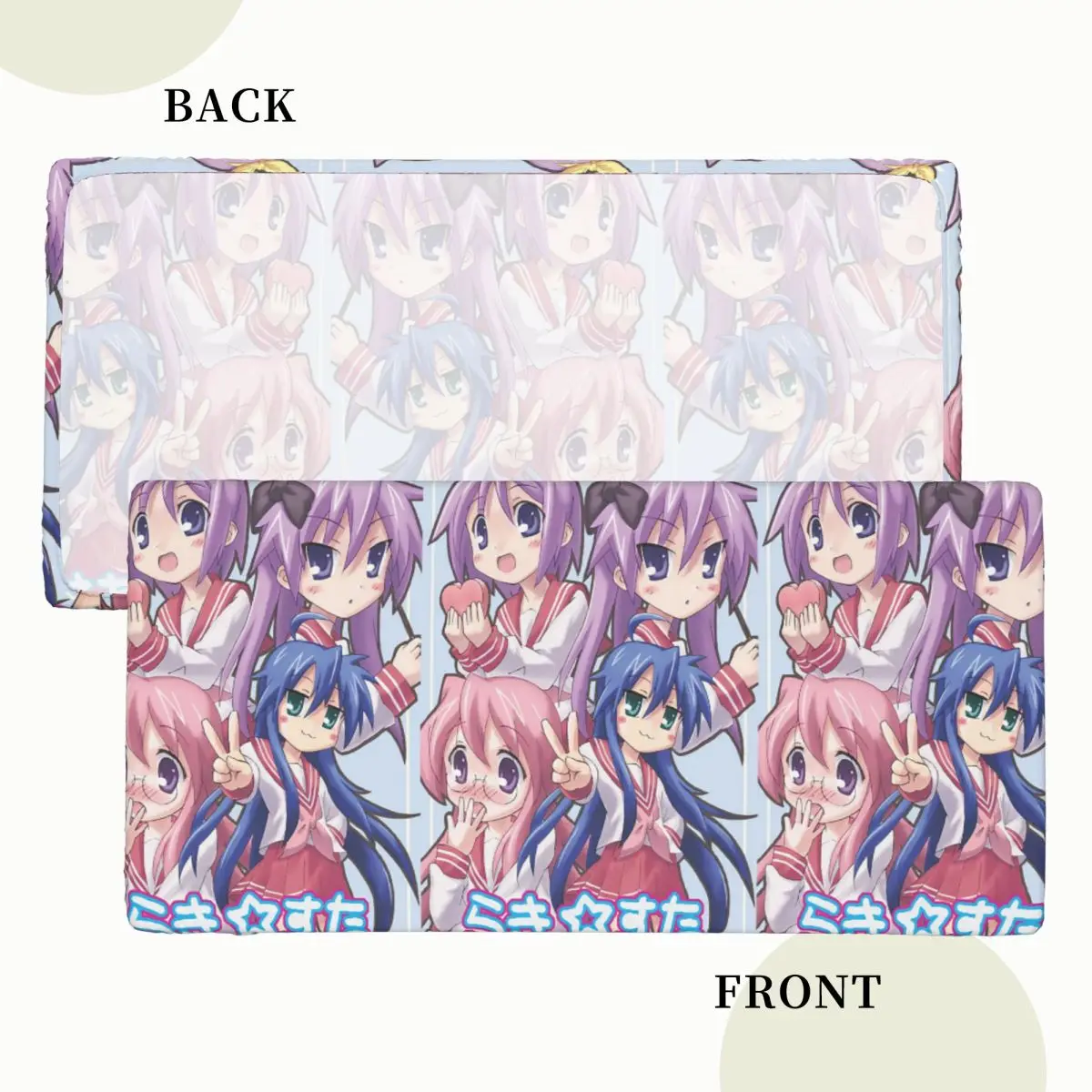 Lucky Star Campus Anime Cartoon Customized Rectangular Tablecloth Waterproof Table Cover for Dining Events Table Cloth
