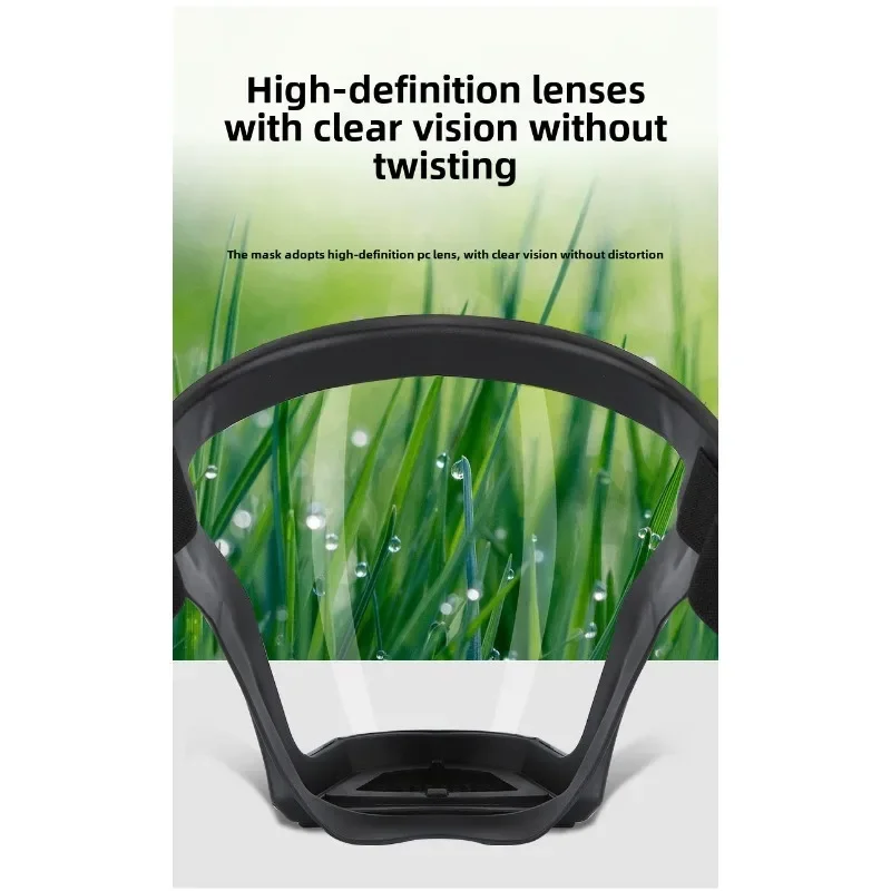 نظارات واقية لكامل الوجه عالية الوضوح مضادة للضباب والغبار ومضادة للدخان ومضادة للمبيدات قناع واقٍ لركوب الدراجات